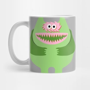 Green Nauga Stuffed Animal Cute Monster Throwback design Mug